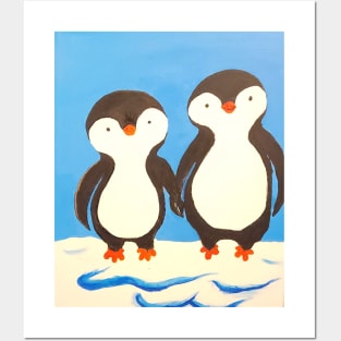 Two Penguins in Love Posters and Art